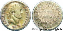 Demi-franc Napoléon Ier tête laurée, Empire français 1813 La Rochelle F.178/54