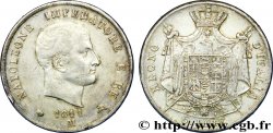5 lire Napoléon Ier, 2e type, tranche en creux 1811 Milan M.225