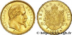 20 francs or Napoléon III, tête laurée 1863 Paris F.532/6