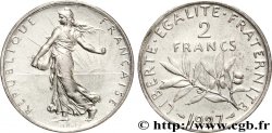 Essai-piéfort argent de 2 francs Semeuse 1927 Paris Maz.2572