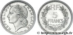 Essai-piéfort de 5 francs Lavrillier aluminium 1945 F.339/1 var.