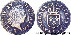 LOUIS XV DIT LE BIEN AIMÉ Liard dit à la vieille tête 1770 Reims