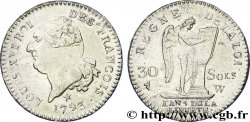 LA CONVENTION 30 sols dit au génie , type FRANÇOIS 1793 Lille