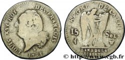 LOUIS XVI 15 sols dit au génie , type FRANCOIS 1791 Lille