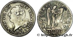 LOUIS XVI 15 sols dit au génie , type FRANCOIS 1792 Lille