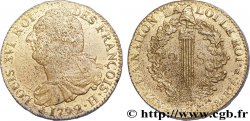 LOUIS XVI (MONARQUE CONSTITUTIONNEL) 2 sols dit au faisceau , type FRANÇOIS 1792 La Rochelle