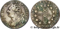 LOUIS XVI 12 deniers dit au faisceau , type FRANCOIS 1791 Lyon