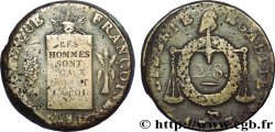 CONVENZIONE NAZIONALE 2 sols dit à la table de loi 1793 Pau