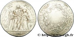 5 francs Union et Force, Union serré, avec gland intérieur du bas et gland extérieur 1798 Perpignan F.288/78 TB
