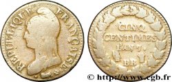 Cinq centimes Dupré, grand module 1799 Strasbourg F.115/61 TB