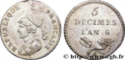 Essai de 5 décimes de Lorthior 1800 Paris VG.828  TTB