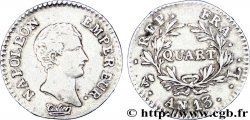 Quart (de franc) Napoléon Empereur, Calendrier révolutionnaire 1805 Bayonne F.158/13