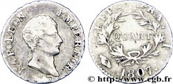 Quart (de franc) Napoléon Empereur, Calendrier grégorien 1807 Limoges F.159/6
