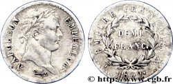 Demi-franc Napoléon Ier tête laurée, Empire français 1809 Lille F.178/9