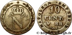 Faux de 10 cent. à l N couronnée 1808 Strasbourg F.130/4 var.