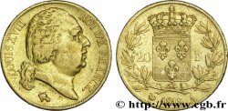 20 francs or Louis XVIII, tête nue 1818 Paris F.519/10