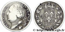 1/2 franc Louis XVIII 1822 Rouen F.179/31