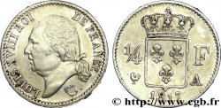 1/4 franc Louis XVIII 1817 Paris F.163/1 MBC
