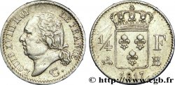1/4 franc Louis XVIII 1817 Rouen F.163/2 TTB