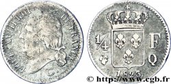 1/4 franc Louis XVIII 1823 Perpignan F.163/29 TB