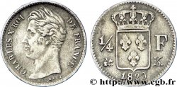 1/4 franc Charles X 1829 Bordeaux F.164/34 TTB