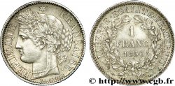 1 franc Cérès, IIe République, différent main 1850 Strasbourg F.211/7 SUP