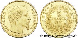 5 francs or Napoléon III, tête nue, petit module, tranche lisse 1854 Paris F.500/1