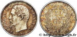 50 centimes Napoléon III, tête nue, différent croix 1860 Strasbourg F.187/15