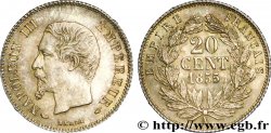 20 centimes Napoléon III, tête nue 1855 Paris F.148/3