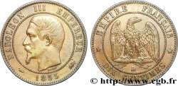 Dix centimes Napoléon III, tête nue, différent levrette 1855 Lyon F.133/25 TTB