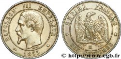 Dix centimes Napoléon III, tête nue, différent ancre 1855 Marseille F.133/30