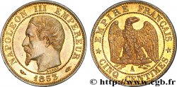 Cinq centimes Napoléon III, tête nue 1853 Paris F.116/1