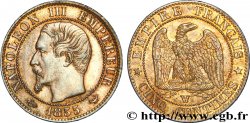 Cinq centimes Napoléon III, tête nue, différent ancre 1855 Lille F.116/29