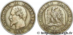 Cinq centimes Napoléon III, tête nue 1857 Lille F.116/43