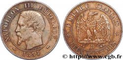 Deux centimes Napoléon III, tête nue, grand D et petit lion 1854 Lyon F.107/13