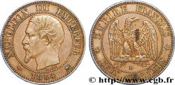 Deux centimes Napoléon III, tête nue, petit D et grand lion 1854 Lyon F.107/14