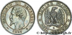 Deux centimes Napoléon III, tête nue, différent levrette 1855 Bordeaux F.107/33 TTB