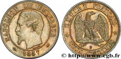 Deux centimes Napoléon III, tête nue 1857 Rouen F.107/45
