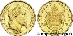 20 francs or Napoléon III, tête laurée, petit BB 1867 Strasbourg F.532/16