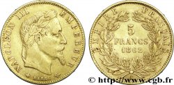 5 francs or Napoléon III, tête laurée 1862 Paris F.502/1