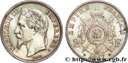 2 francs Napoléon III, tête laurée 1867 Bordeaux F.263/6