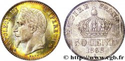 50 centimes Napoléon III, tête laurée 1868 Paris F.188/20