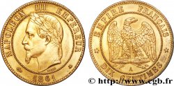 Dix centimes Napoléon III, tête laurée 1861 Paris F.134/4 TTB