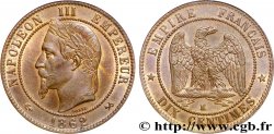 Dix centimes Napoléon III, tête laurée 1862 Bordeaux F.134/9