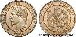 Dix centimes Napoléon III, tête laurée 1865 Strasbourg F.134/17 SUP