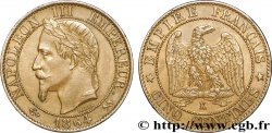 Cinq centimes Napoléon III, tête laurée 1864 Bordeaux F.117/15