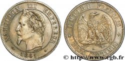 Deux centimes Napoléon III, tête laurée, buste définitif 1861 Paris F.108A/1 TTB