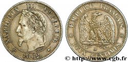 Deux centimes Napoléon III, tête laurée 1862 Paris F.108A/4