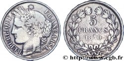5 francs Cérès, sans légende, M à 11 heures 1870 Bordeaux F.332/4