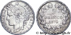 5 francs Cérès, sans légende, A.E. Oudiné 1870 Bordeaux F.332/7 TB